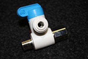 John Guest Angle Stop Valve 3/8" x 1/4" tube  3/8 x 3/8